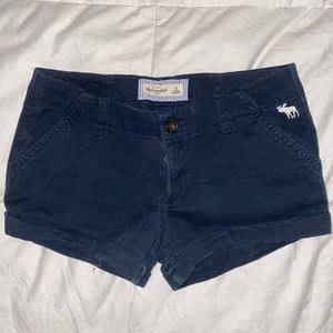 Navy blue low rise shorts